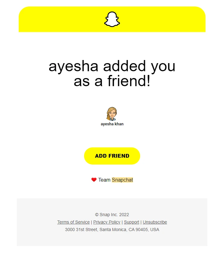 Screenshot Image from Snapchat